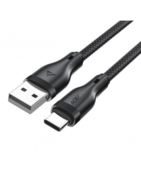 
Lankstus pintas laidas USB-A - USB-C 3A 1,2 m - juodas
