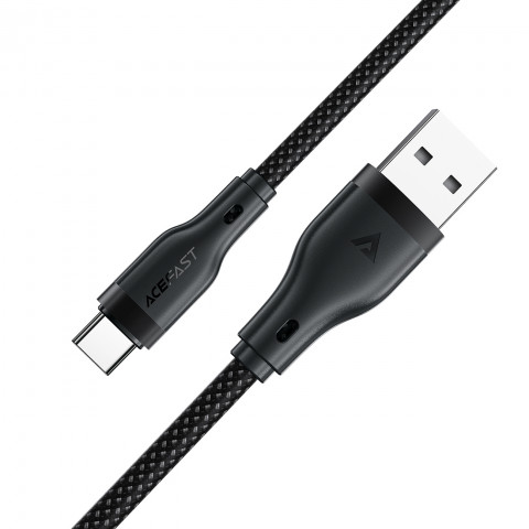
Lankstus pintas laidas USB-A - USB-C 3A 1,2 m - juodas
