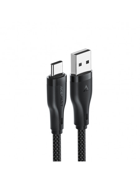 
Lankstus pintas laidas USB-A - USB-C 3A 1,2 m - juodas

