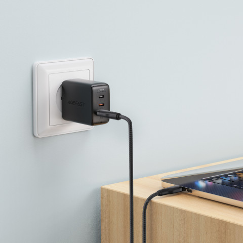 
Lankstus pintas laidas USB-A - USB-C 3A 1,2 m - juodas
