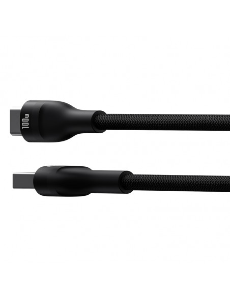 
„Flash 2“ USB-A - USB-C 100 W 2 m kabelis – juodas
