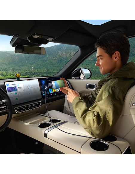 
„Flash 2“ USB-A - USB-C 100 W 2 m kabelis – juodas
