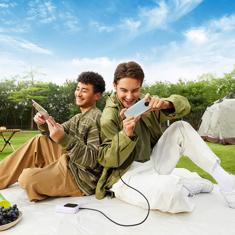 
„Flash 2“ USB-A - USB-C 100 W 2 m kabelis – juodas
