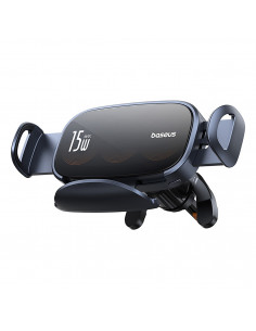 
Automobilio grotelių laikiklis su trijų ritinių indukciniu įkrovikliu - juodas
