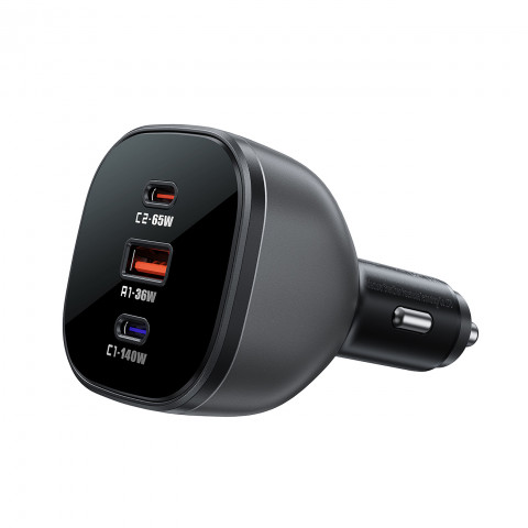 
B14 165W automobilinis įkroviklis 2x USB-C 1x USB-A - juodas
