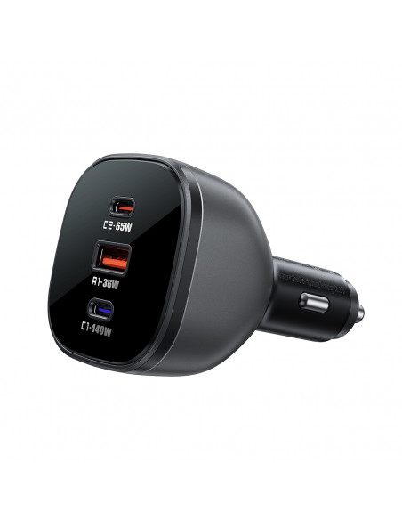 
B14 165W automobilinis įkroviklis 2x USB-C 1x USB-A - juodas
