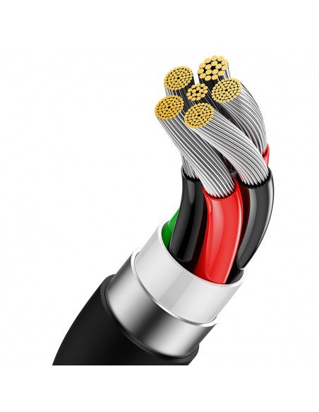 
„Superior“ serijos USB-A - USB-C 100W laidas, skirtas „Huawei Honor“, 1,5 m - juodas
