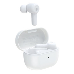 Į ausis įdedamos vandeniui atsparios belaidės Bluetooth ausinės Apollo Air + TWS ANC baltos