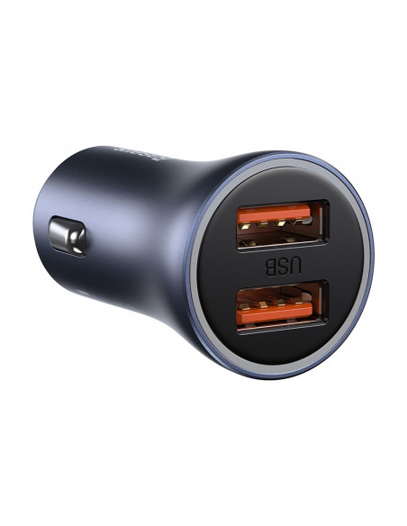 
„Golden Contactor Pro“ 2x USB-A 40W QC SCP FCP AFC automobilinis įkroviklis – pilkas
