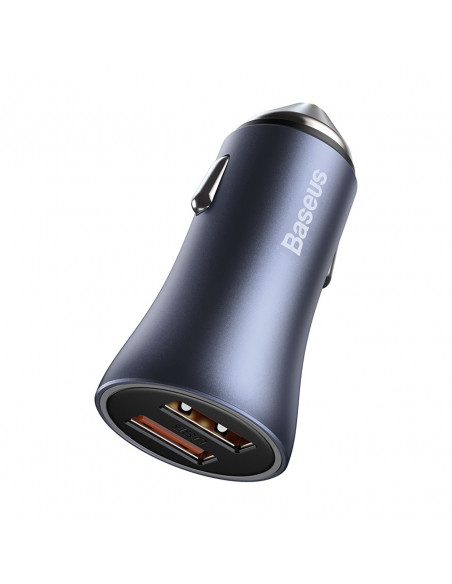 
„Golden Contactor Pro“ 2x USB-A 40W QC SCP FCP AFC automobilinis įkroviklis – pilkas
