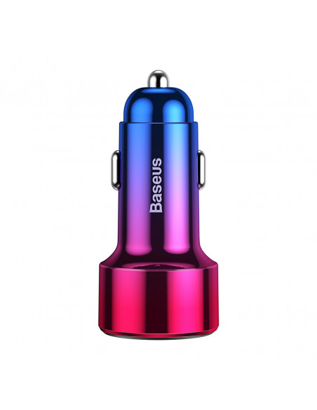 
„Magic Series PPS USB-C USB-A 45W PD QC 5A“ automobilinis įkroviklis – rožinis ir mėlynas
