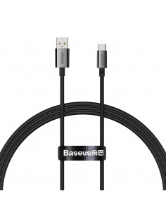 
„Superior“ serijos USB-A - USB-C 100 W 1 m kabelis - juodas
