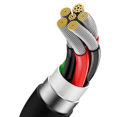 
„Superior“ serijos USB-A - USB-C 100 W 1 m kabelis - juodas
