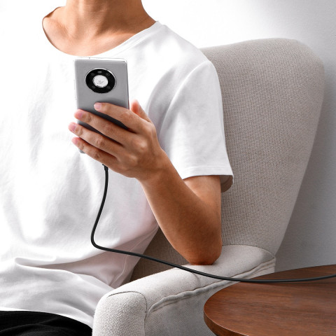 
„Superior“ serijos USB-A - USB-C 100 W 1 m kabelis - juodas
