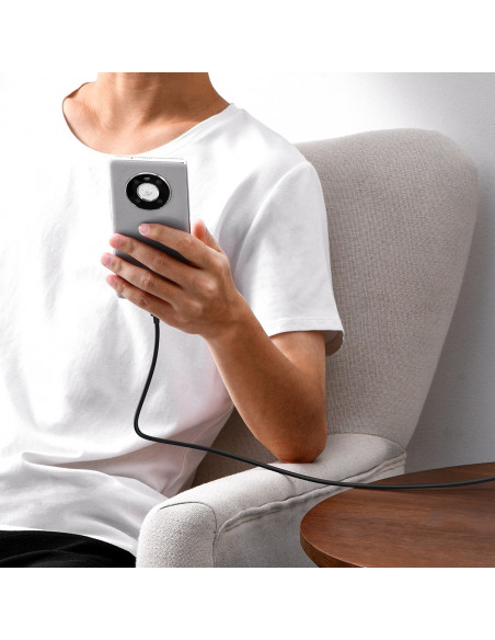 
„Superior“ serijos USB-A - USB-C 100 W 1 m kabelis - juodas
