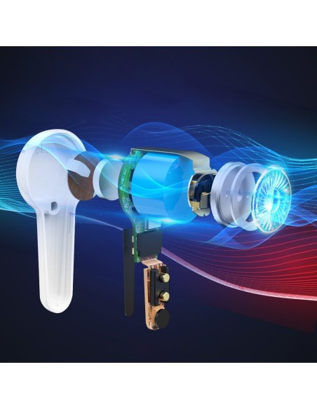 Į ausis įdedamos vandeniui atsparios belaidės Bluetooth ausinės Apollo Air + TWS ANC baltos Į ausis įdedamos vandeniui atsparios belaidės Bluetooth ausinės Apollo Air + TWS ANC baltos