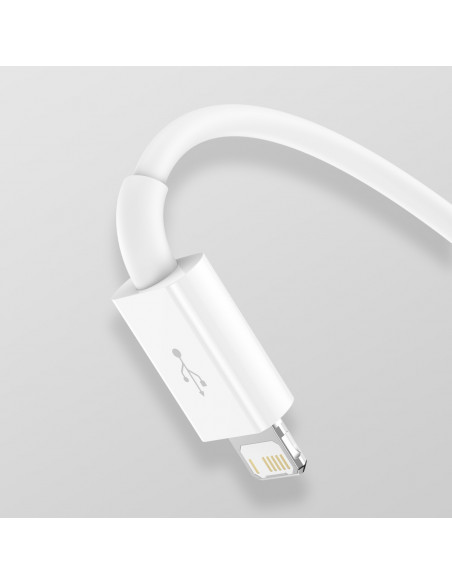 
3in1 laidas Superior Series USB-A - USB-C / Lightning / micro USB 3.5A 1m - baltas
