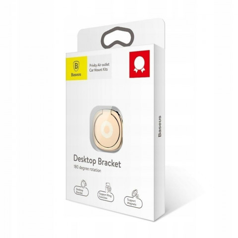 
„Privity“ bevardžio piršto magnetinis telefono laikiklis su stovo funkcija – auksinis
