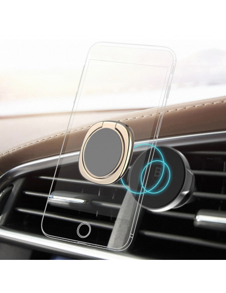 
„Privity“ bevardžio piršto magnetinis telefono laikiklis su stovo funkcija – auksinis
