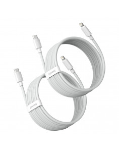 
2x „Simple Wisdom iPhone“ „Lightning“ į USB-C 20W laidas, 1,5 m – baltas
