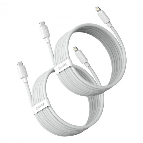 
2x „Simple Wisdom iPhone“ „Lightning“ į USB-C 20W laidas, 1,5 m – baltas

