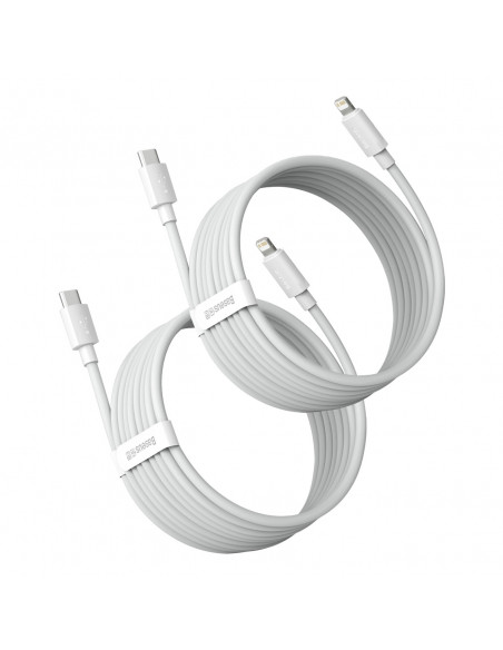 
2x „Simple Wisdom iPhone“ „Lightning“ į USB-C 20W laidas, 1,5 m – baltas

