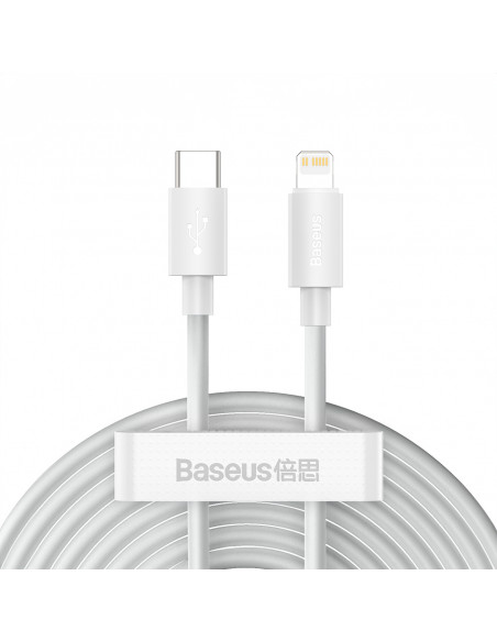 
2x „Simple Wisdom iPhone“ „Lightning“ į USB-C 20W laidas, 1,5 m – baltas
