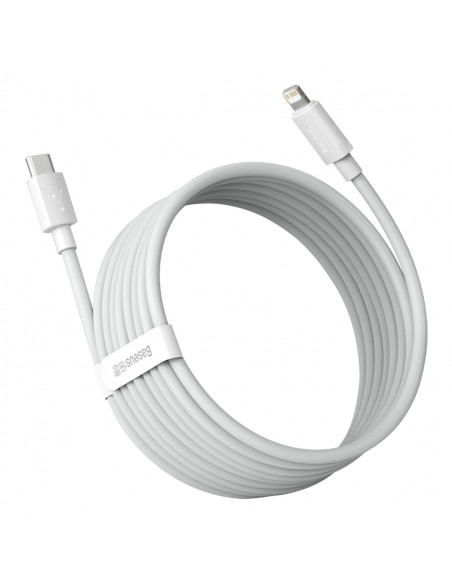 
2x „Simple Wisdom iPhone“ „Lightning“ į USB-C 20W laidas, 1,5 m – baltas
