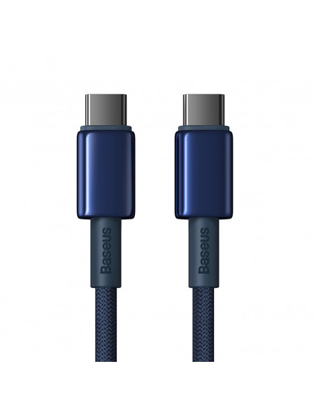 
Volframo aukso spalvos USB-C laidas - USB-C 100W 2m - tamsiai mėlynas
