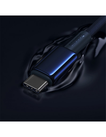 
Volframo aukso spalvos USB-C laidas - USB-C 100W 2m - tamsiai mėlynas
