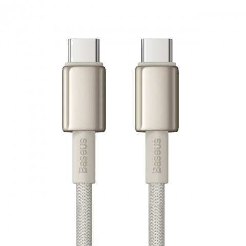 
Volframo aukso spalvos USB-C kabelis - USB-C 100W 1m - auksinis
