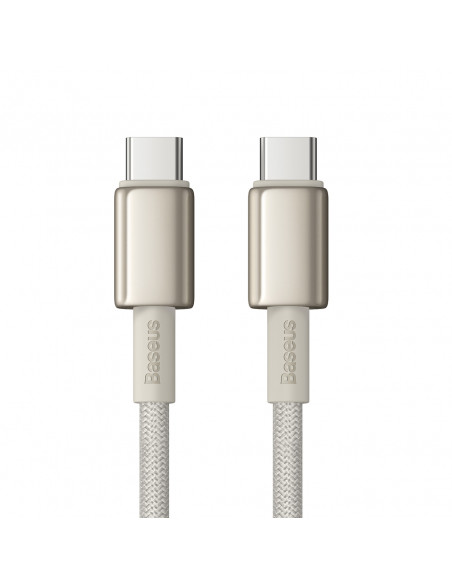 
Volframo aukso spalvos USB-C kabelis - USB-C 100W 1m - auksinis

