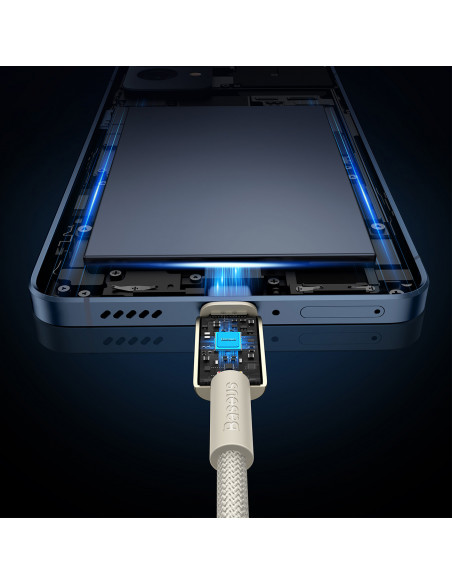 
Volframo aukso spalvos USB-C kabelis - USB-C 100W 1m - auksinis
