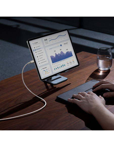 
Volframo aukso spalvos USB-C kabelis - USB-C 100W 1m - auksinis
