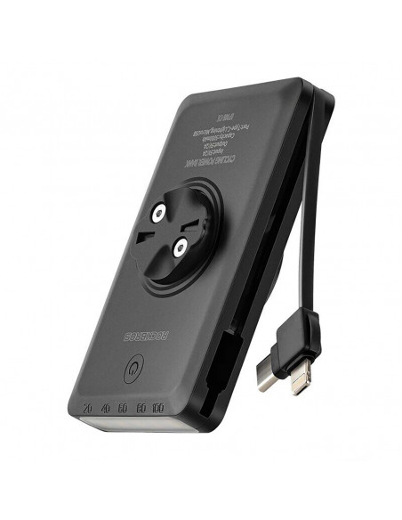 
2in1 priekinis dviračio žibintas 150lm ant prekystalio su 5000mAh įkrovikliu IPX6 - juodas
