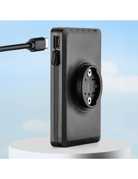 
2in1 priekinis dviračio žibintas 150lm ant prekystalio su 5000mAh įkrovikliu IPX6 - juodas
