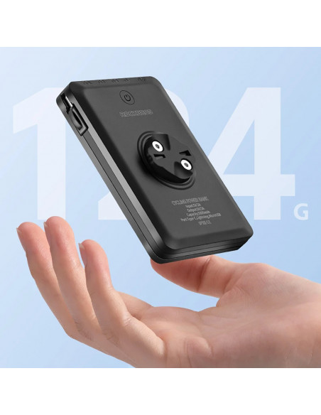 
2in1 priekinis dviračio žibintas 150lm ant prekystalio su 5000mAh įkrovikliu IPX6 - juodas
