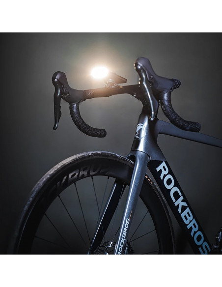 
2in1 priekinis dviračio žibintas 150lm ant prekystalio su 5000mAh įkrovikliu IPX6 - juodas
