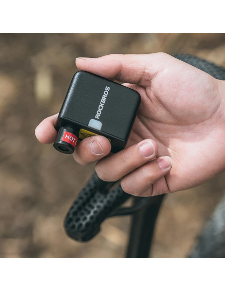 
MINI elektrinio dviračio pompa USB Schrader Presta 6.9bar 100PSI - juoda
