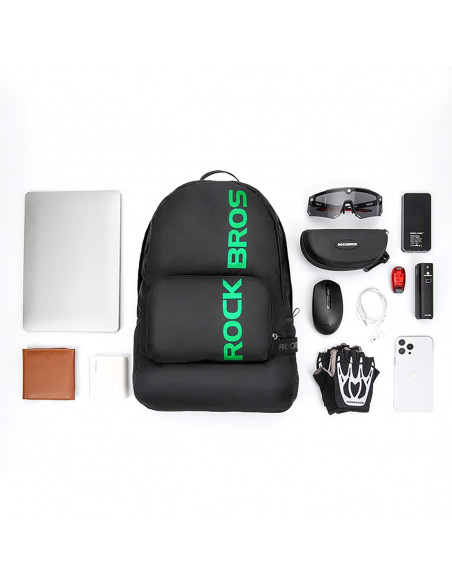 
Vandeniui atspari sulankstoma sportinė kuprinė 46,5 x 38 cm, 18 l – juoda
