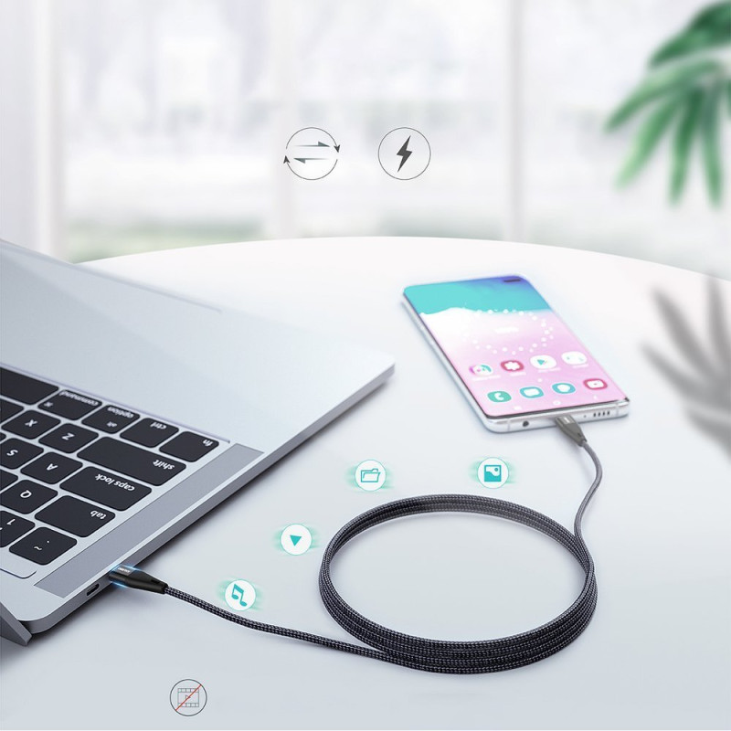 Kabelis USB Type C – USB Type C Maitinimo tiekimas 60W 1,2m juodas