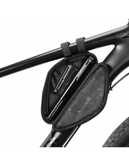 
Dviračio įrankių krepšys, skirtas prie rėmo tvirtinamam pompos krepšiui, 0,7 l – juodas

