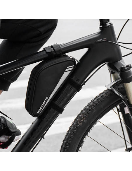 
Dviračio įrankių krepšys, skirtas prie rėmo tvirtinamam pompos krepšiui, 0,7 l – juodas
