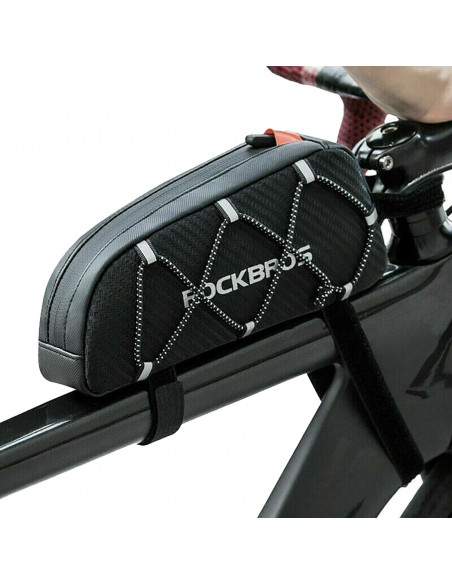 
Vandeniui atsparus prie rėmo tvirtinamas dviračio krepšys su dirželiais, 1 l – juodas
