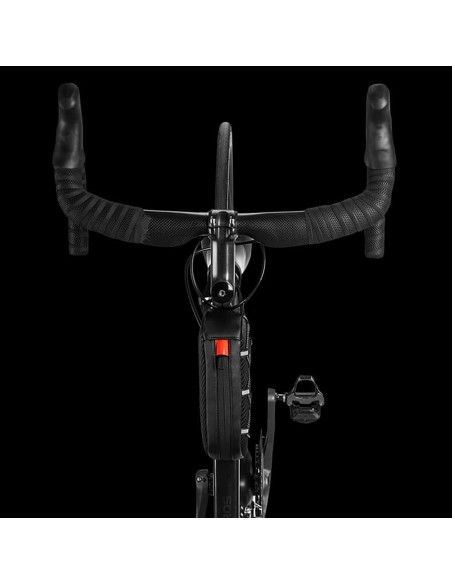 
Vandeniui atsparus prie rėmo tvirtinamas dviračio krepšys su dirželiais, 1 l – juodas
