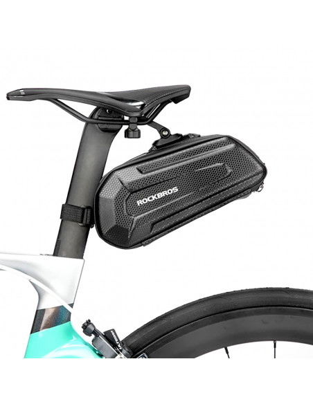 
Dviračio krepšys, tvirtinamas po balneliu su greito atsegimo spaustuku, 1,8 l – juodas
