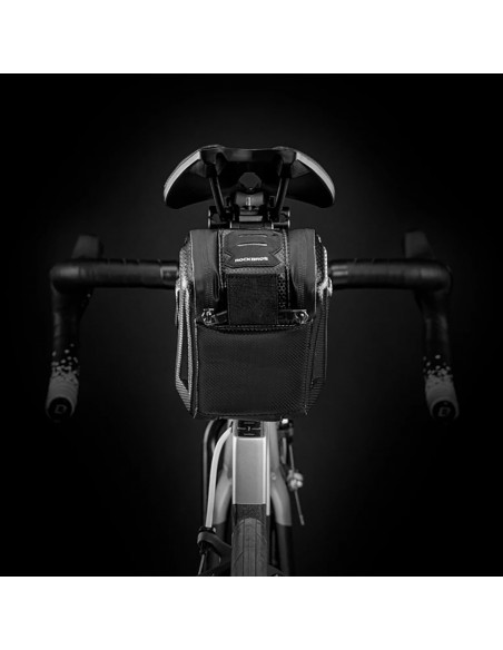 
Dviračio krepšys, tvirtinamas po balneliu su greito atsegimo spaustuku, 1,8 l – juodas
