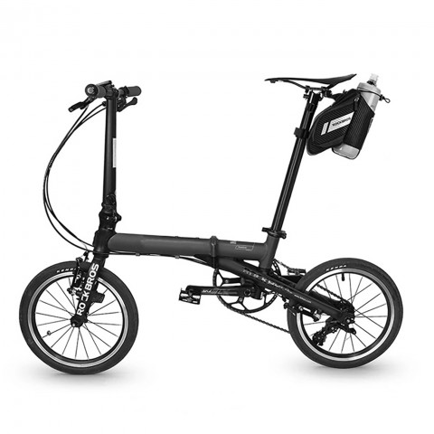 
Dviračio krepšys po sėdyne su kišene 1,5 l buteliui – juodas
