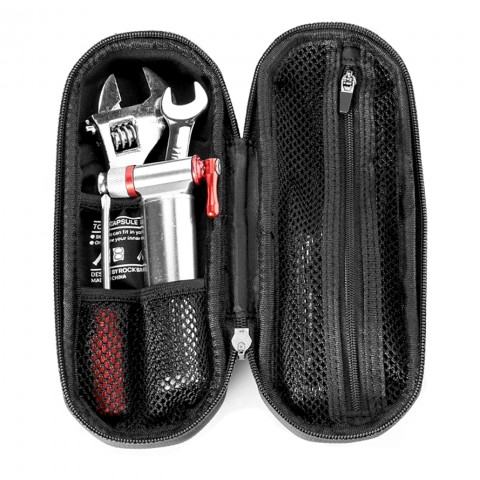 
Dviračio įrankių krepšys su 0,65 l butelio laikikliu – juodas
