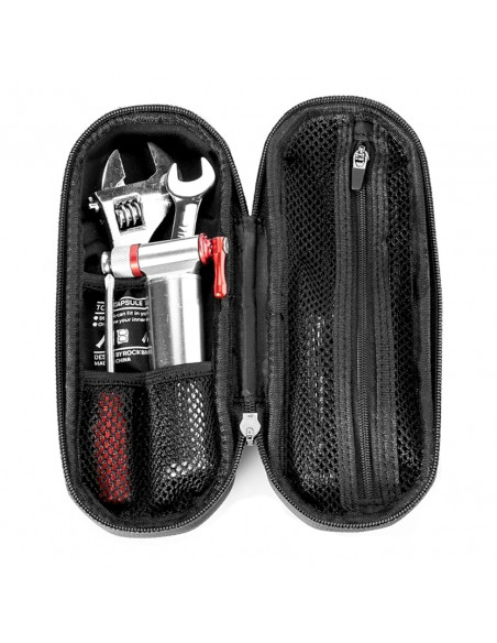 
Dviračio įrankių krepšys su 0,65 l butelio laikikliu – juodas
